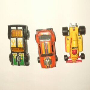 3 Vintage 80s Matchbox Cars 1983 GT MUSTANG 1984 F1 Indy Racer 1983 IMSA Mustang